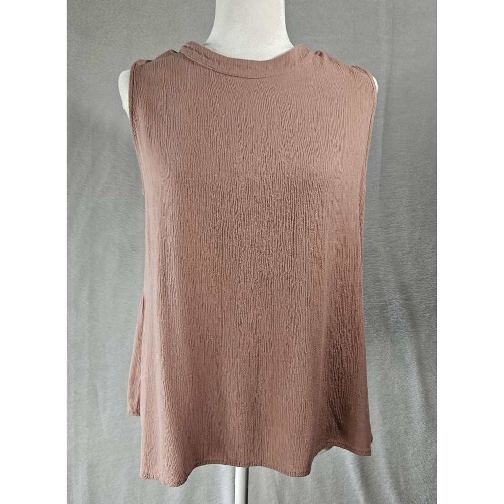 Rossmore Women Blush Pink‎ Sleeveless Blouse Large Coastal Beachy Girly READ